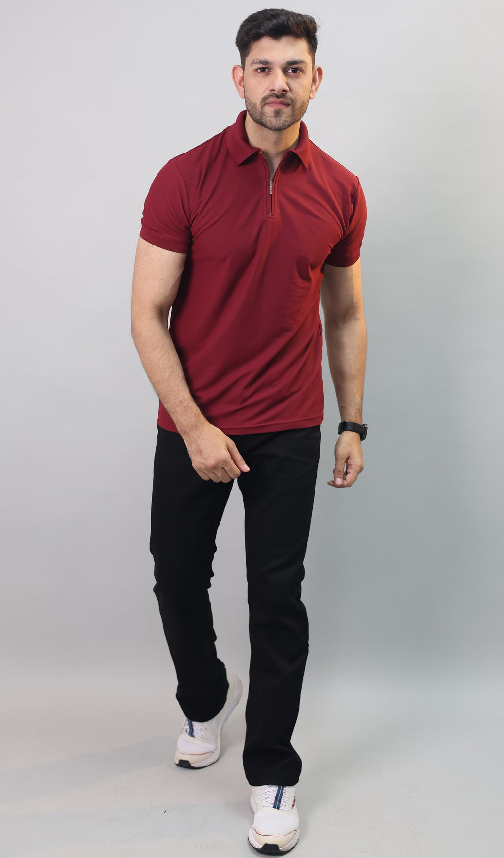 Zip Polo T-shirt